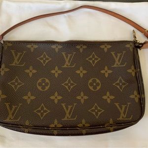 Authentic Louis Vuitton Monogram Pochette Clutch